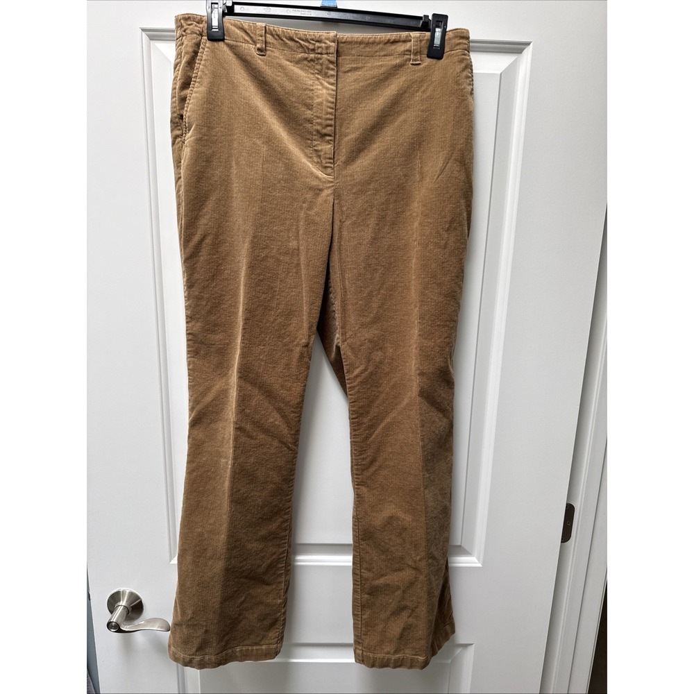 Jones New York‎ Sport Corduroy Pants Women's Size 14 Camel Stretch Front Pockets